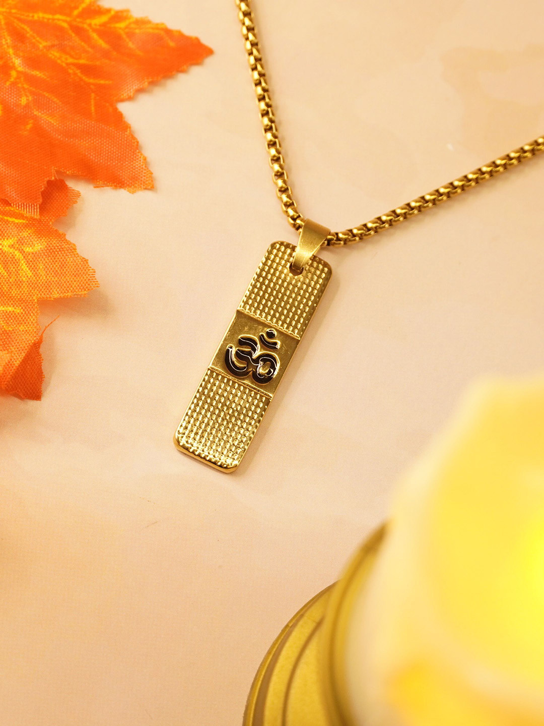 Japam Gold-Plated Geometric Pendants with Chains
