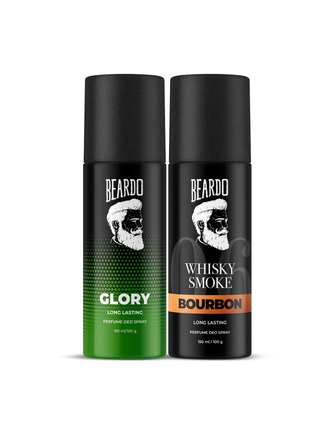 BEARDO Men Long Lasting Deodorant Sprays Combo - Glory & Whiskey Smoke Bourbon- 100g Each