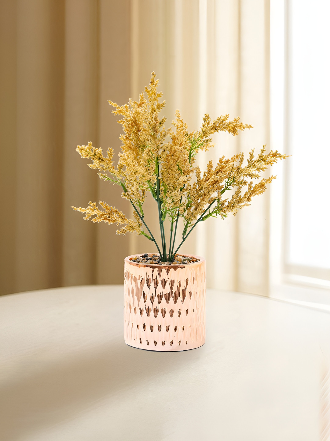Nostrae by Ekhasa Green 1 Pieces Artificial Flower With Pot