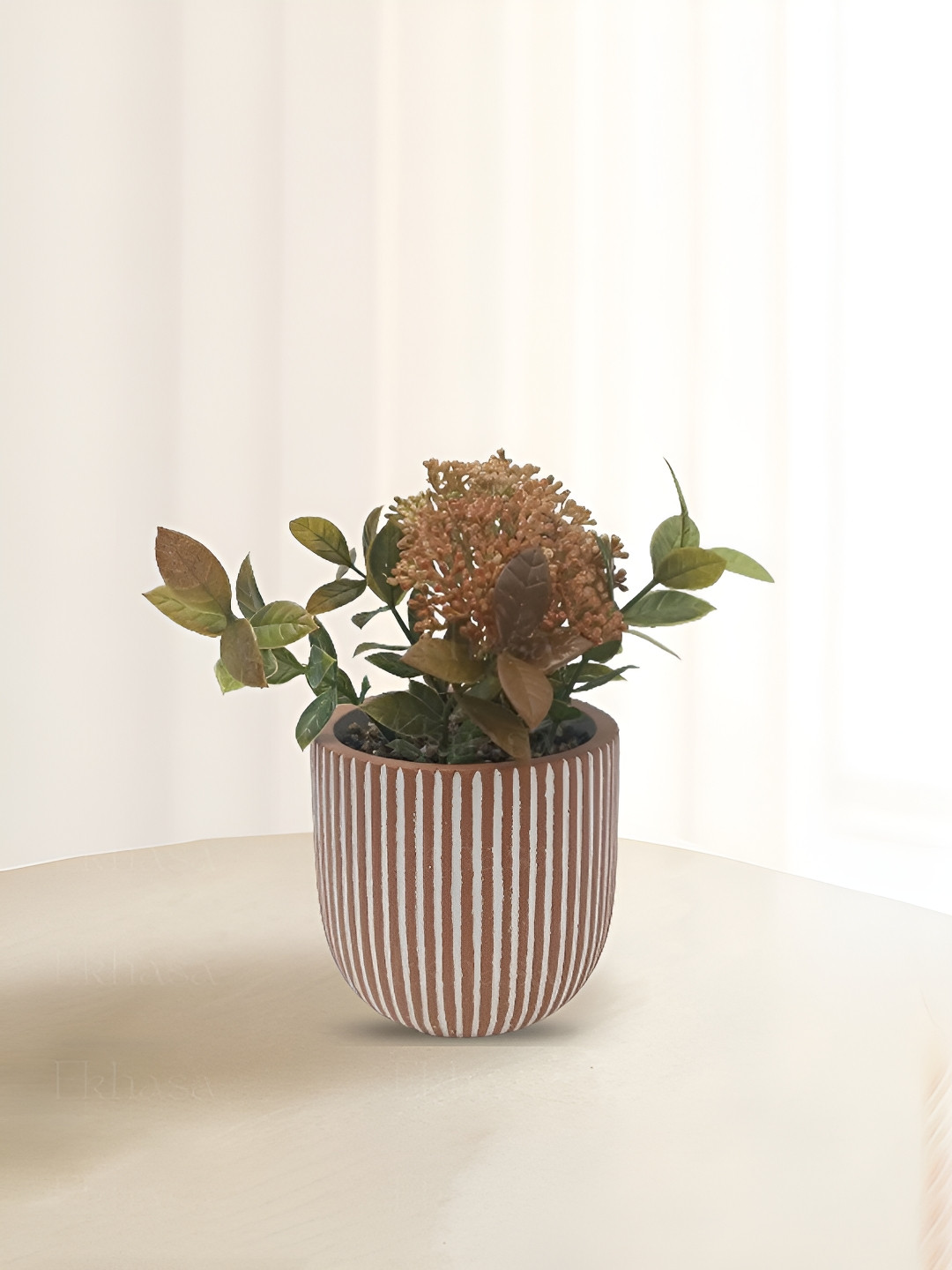 Nostrae by Ekhasa Green 1 Pieces Fern Artificial Plant With Pot