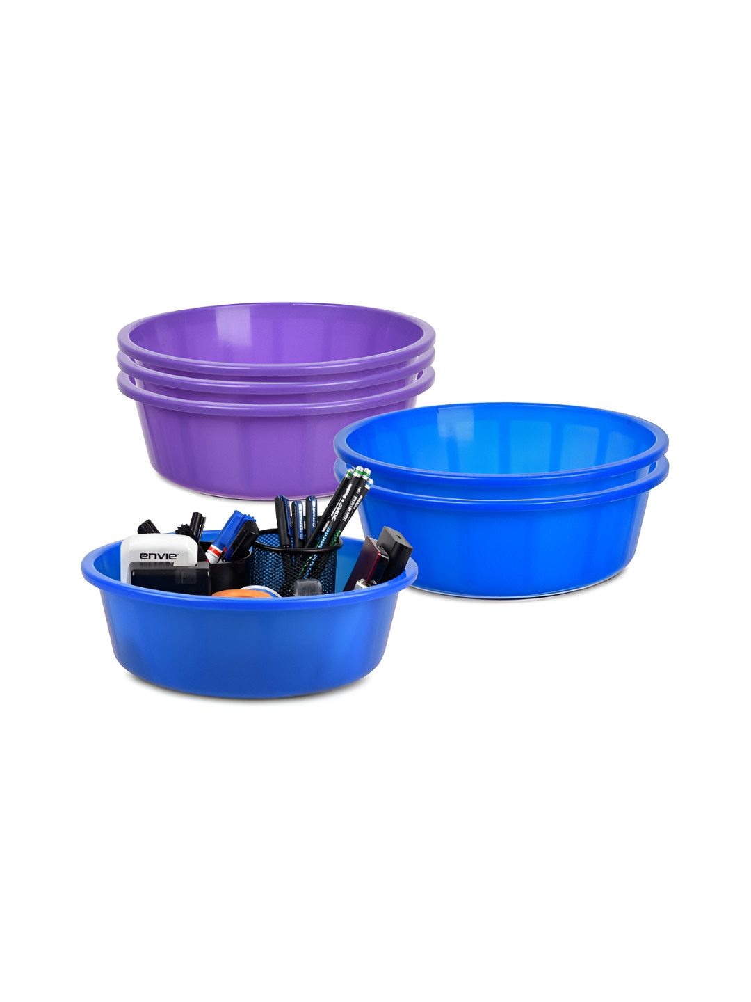 Kuber Industries Purple Set of 6 Regular Desk Organiser
