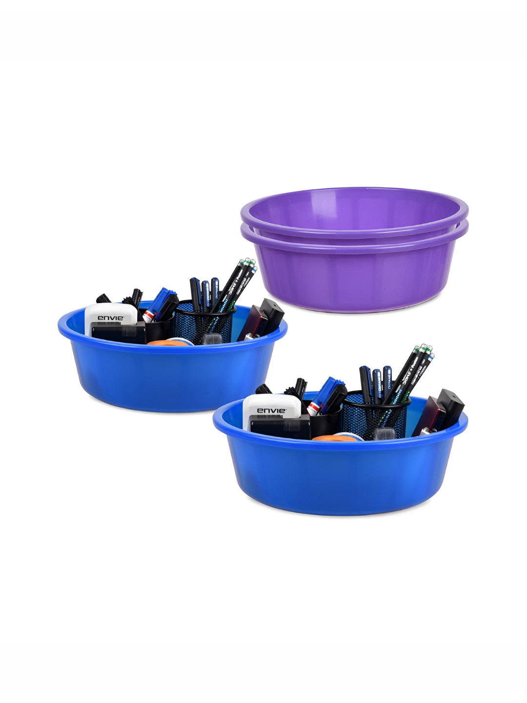 Kuber Industries Purple Set of 4 Regular Desk Organiser Organisers
