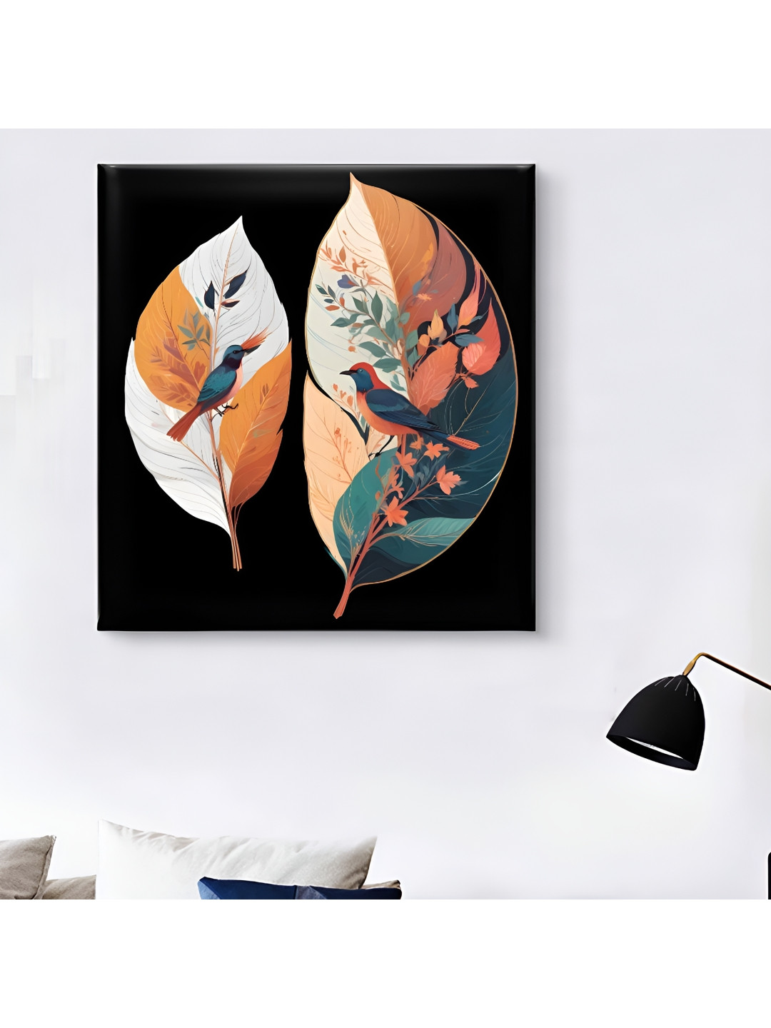 SAF Wildlife Bird Canvas Wall Square Paintings Wall Art -24 x 24 In