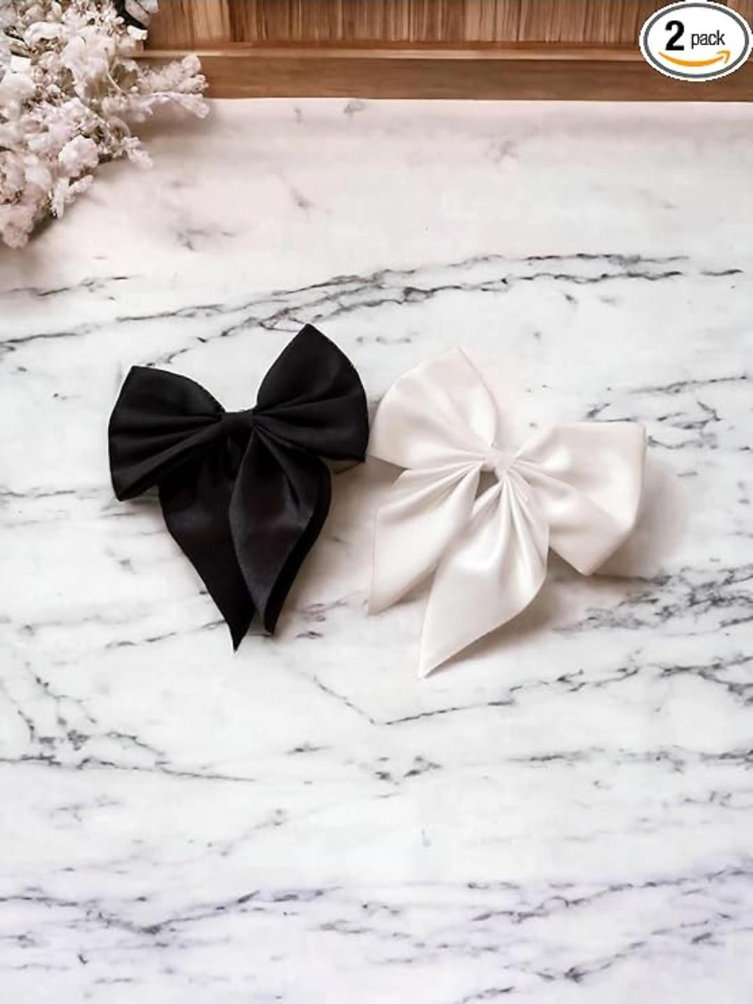 DN Creation Women Set of 2 Satin French Barrette