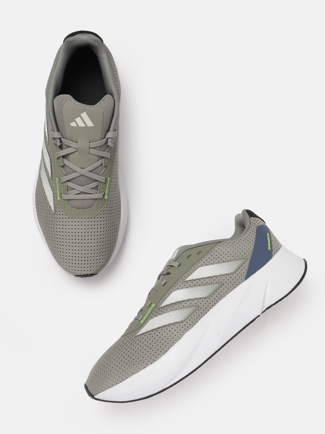 ADIDAS Men Woven Design Round-Toe Duramo SL Running Shoes