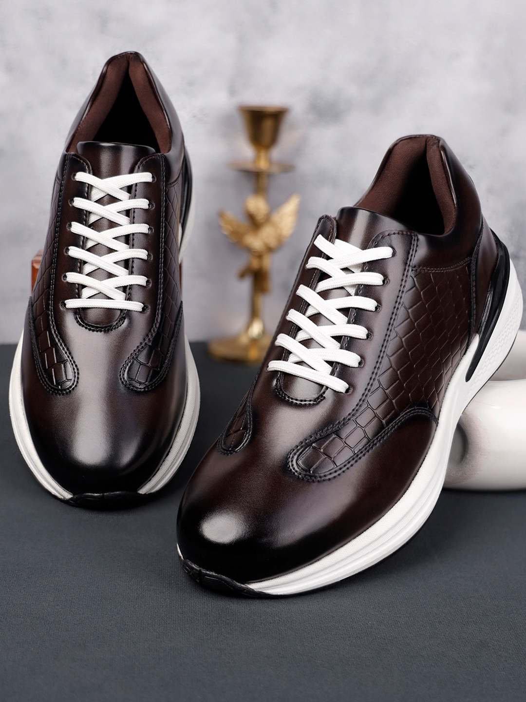 LOUIS STITCH Men's Mexican Leather Sneaker Cushioned Casual Shoes