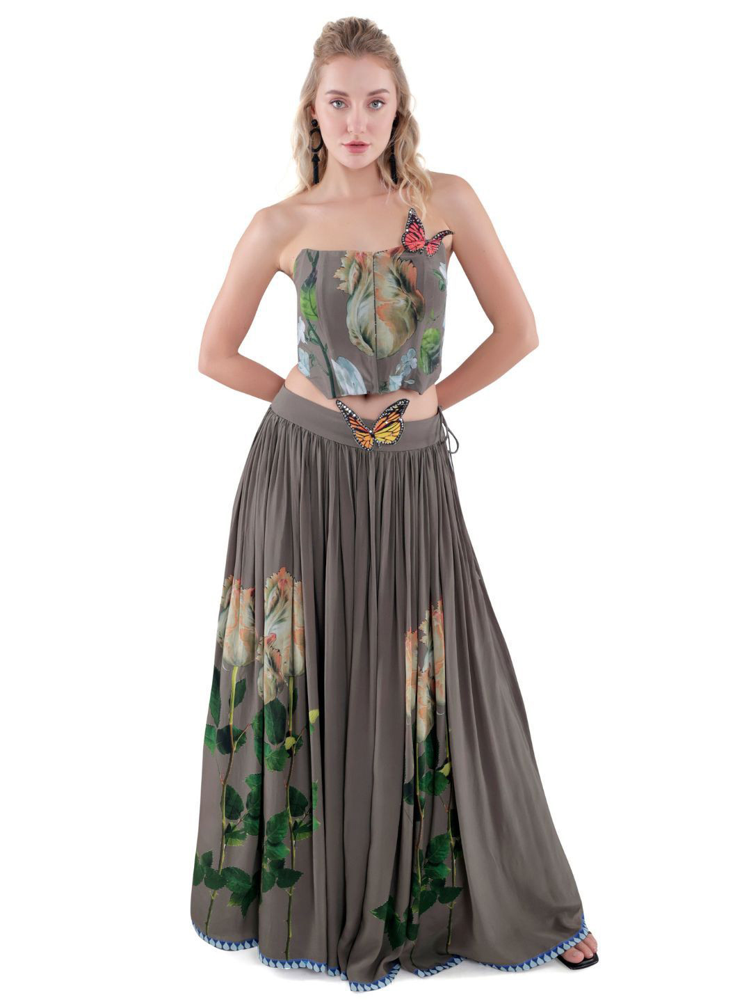 JYO DAS Printed Ready to Wear Lehenga