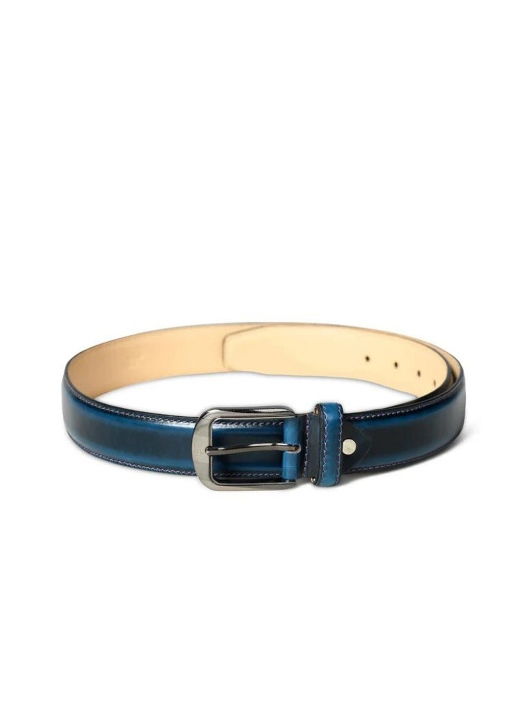 MaheTri Men Eclipse Blue Leather Belt