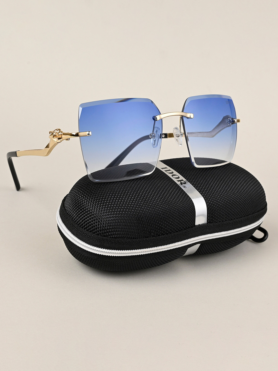 IDOR Unisex Square Sunglasses with UV Protected Lens ID-7566-C5-Blue