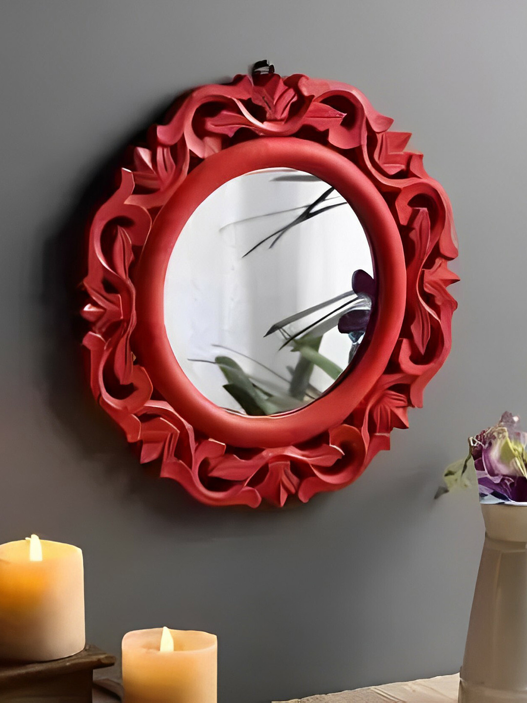 VAS collection home Red Round Wall Mirrors
