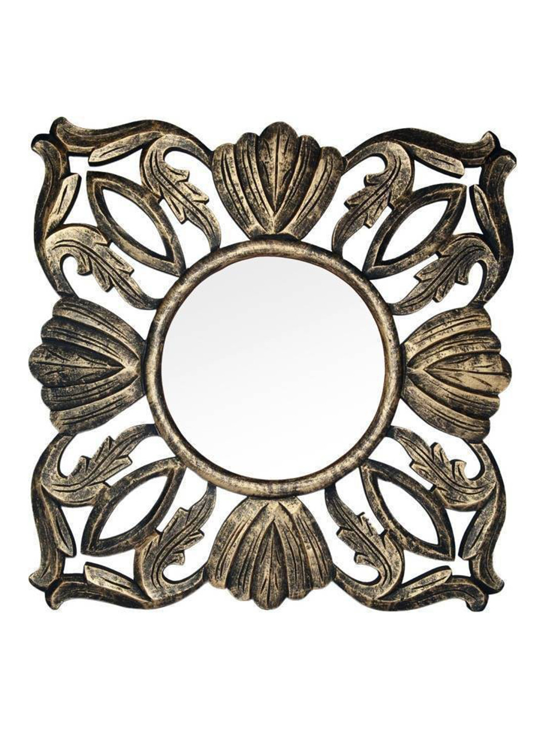 VAS collection home Textured Grey Wooden Wall Mirrors