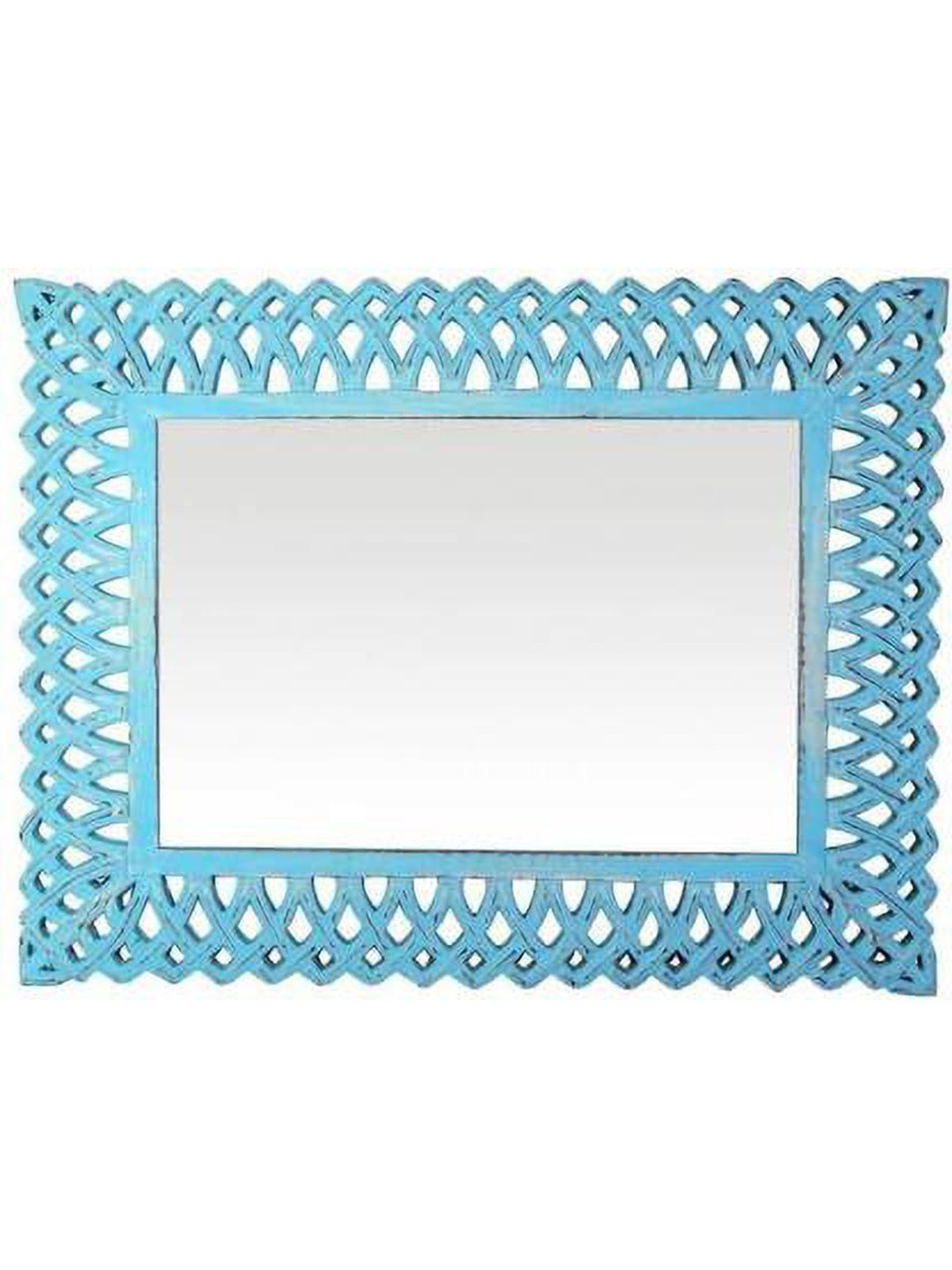 VAS collection home Blue Wood Square Wall Mirrors