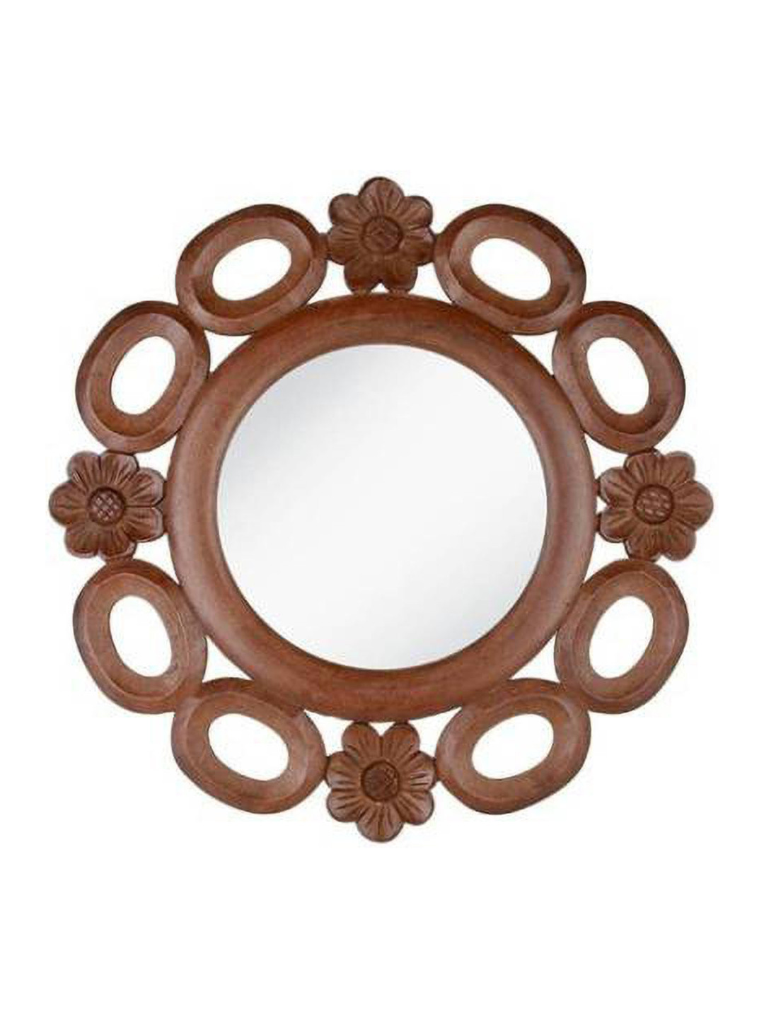 VAS collection home Brown Round Shaped Mirror