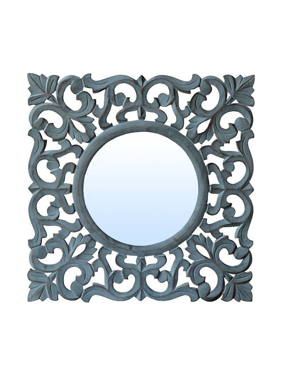 VAS collection home Textured Grey Round Mirror