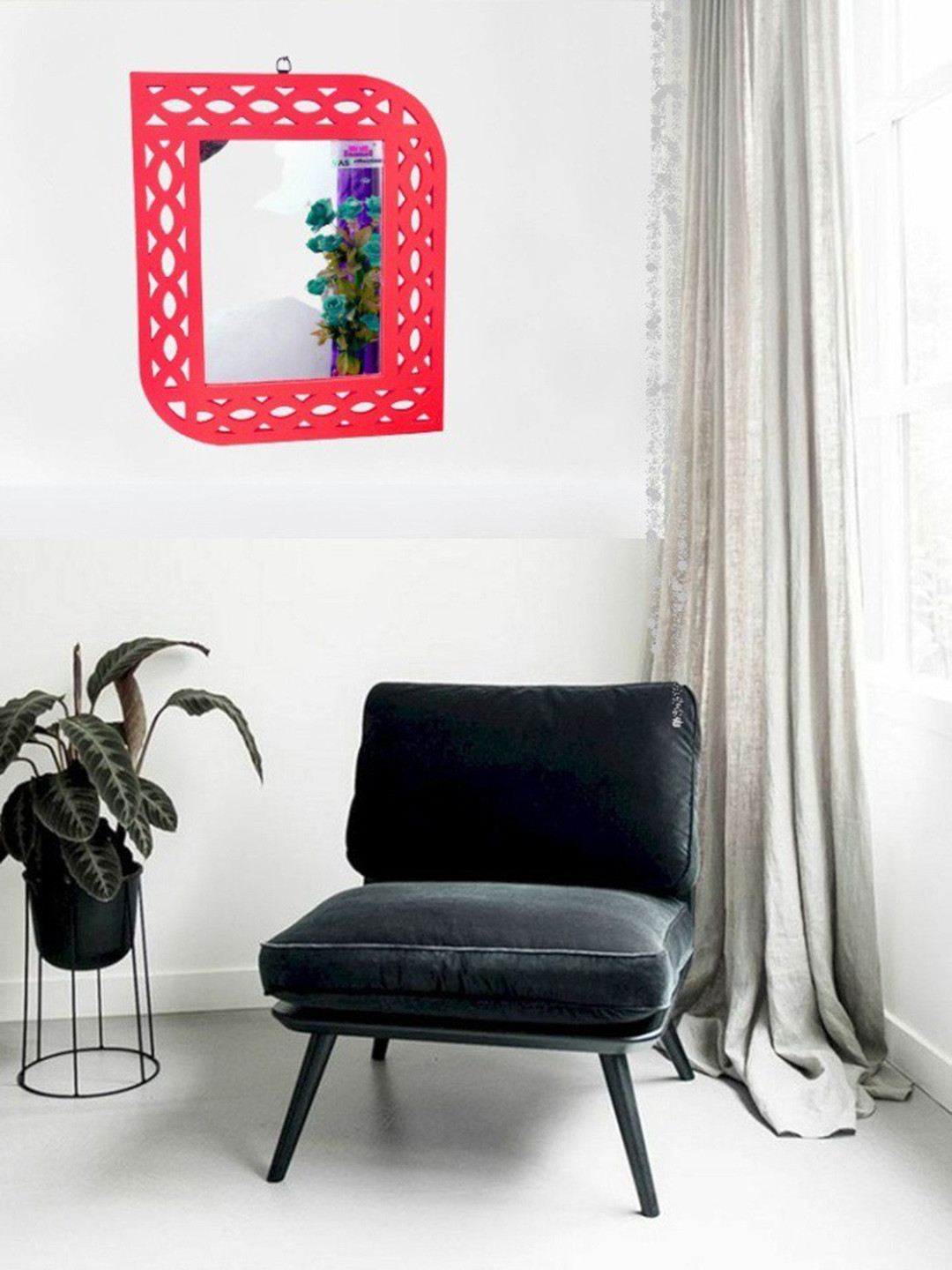 VAS collection home Peach Colored Shape Wall Decor Mirror