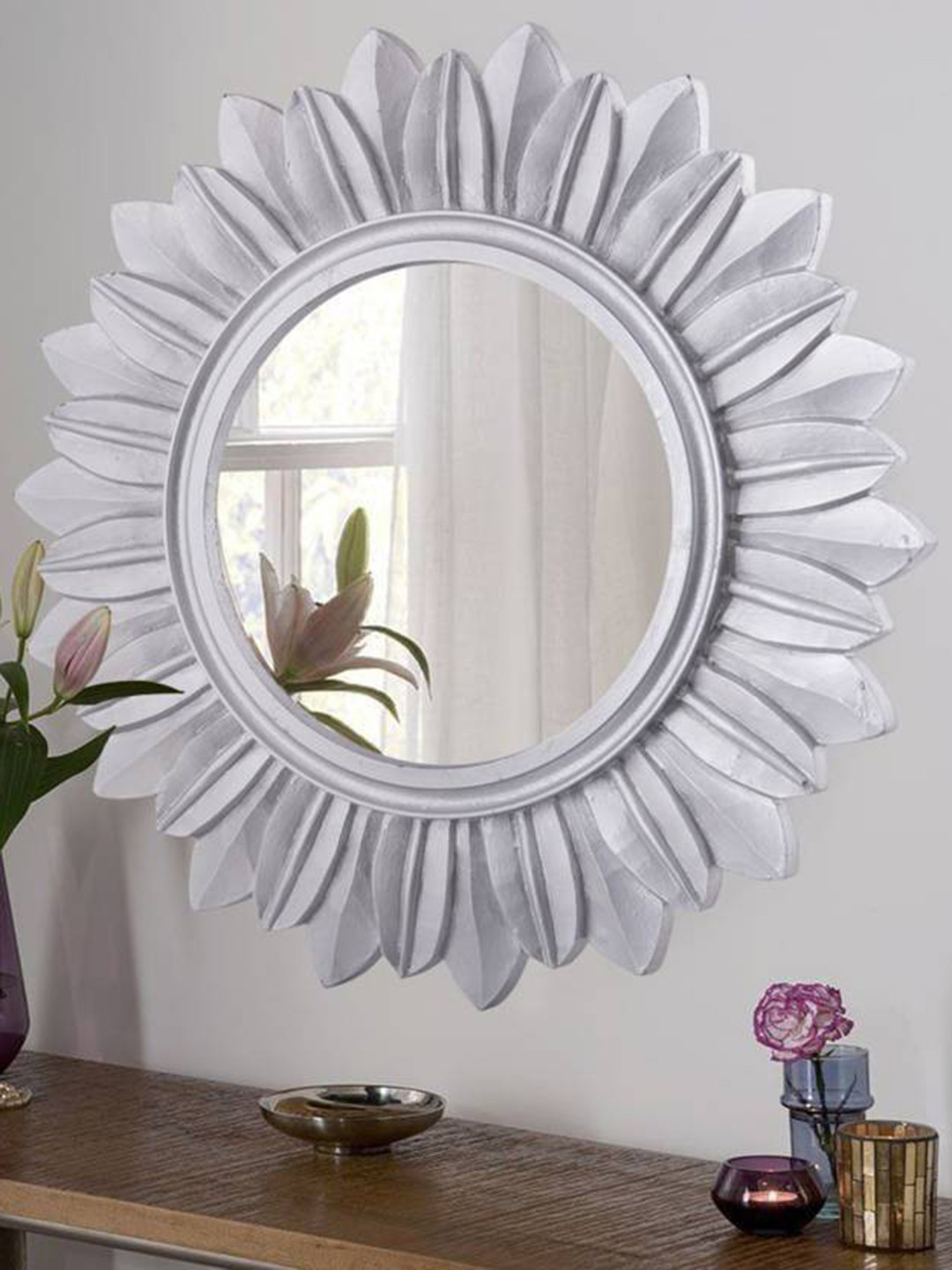 VAS collection home Textured  Wooden Wall Mirrors