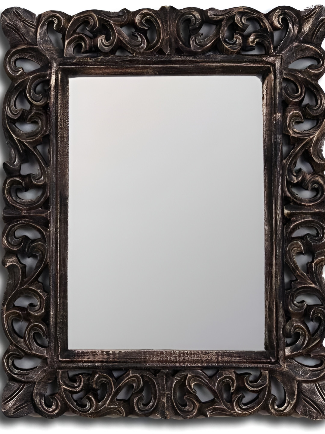 VAS collection home Textured Black Rectangular Mirror