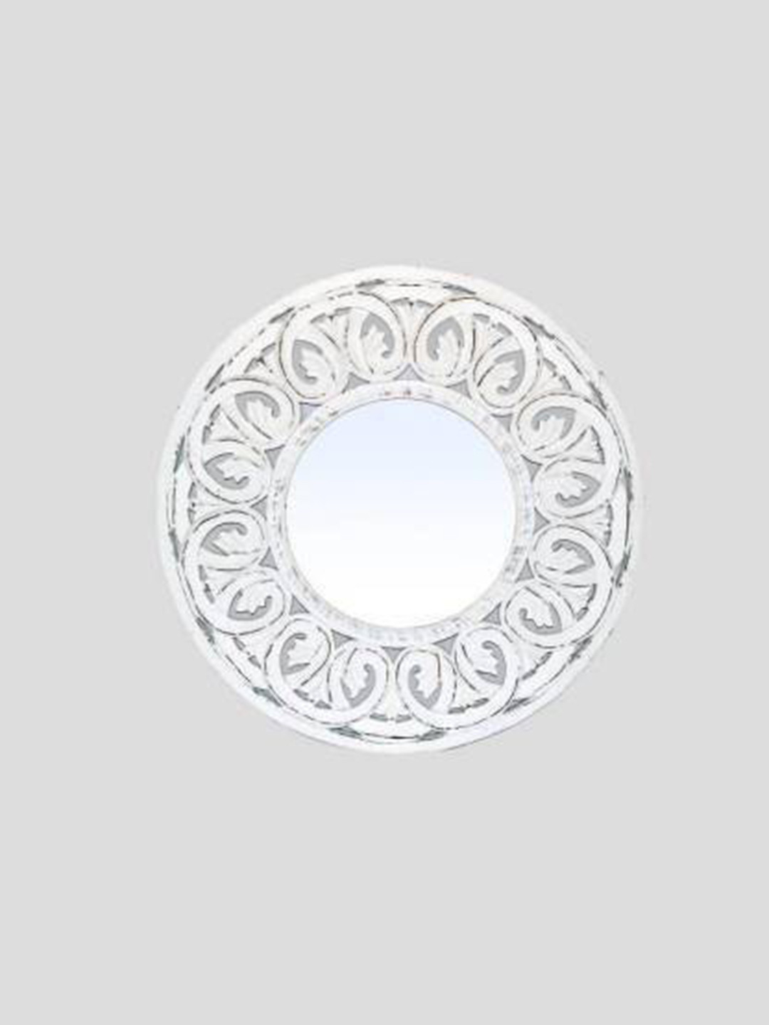 VAS collection home White Wood Round Wall Mirrors