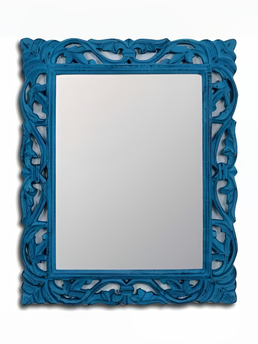 VAS collection home Blue Wooden Wall Mirror Frame