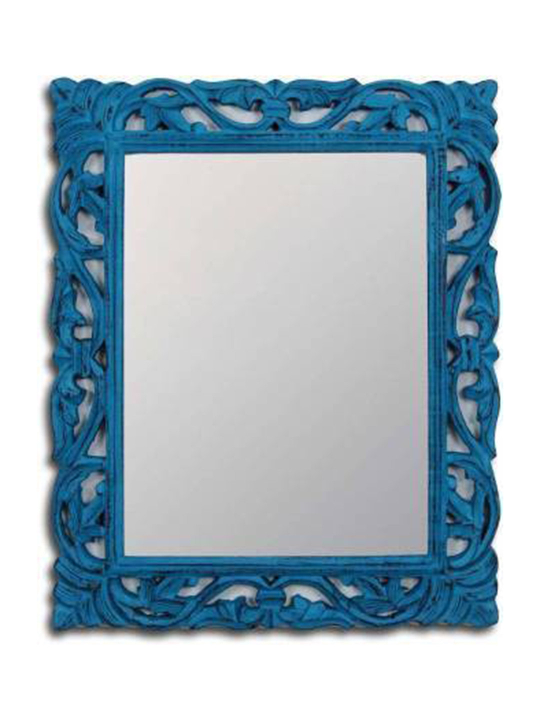 VAS collection home Textured Blue Rectangular Mirror