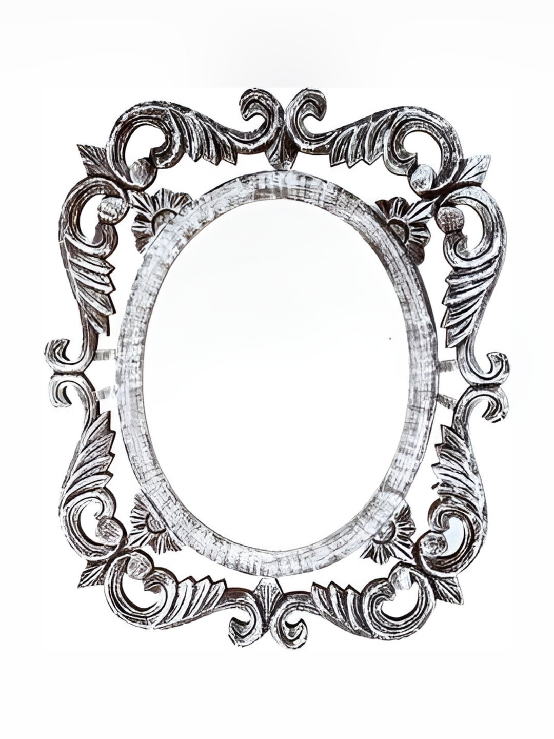 VAS collection home Black Wall Self Design wooden Mirror Frame