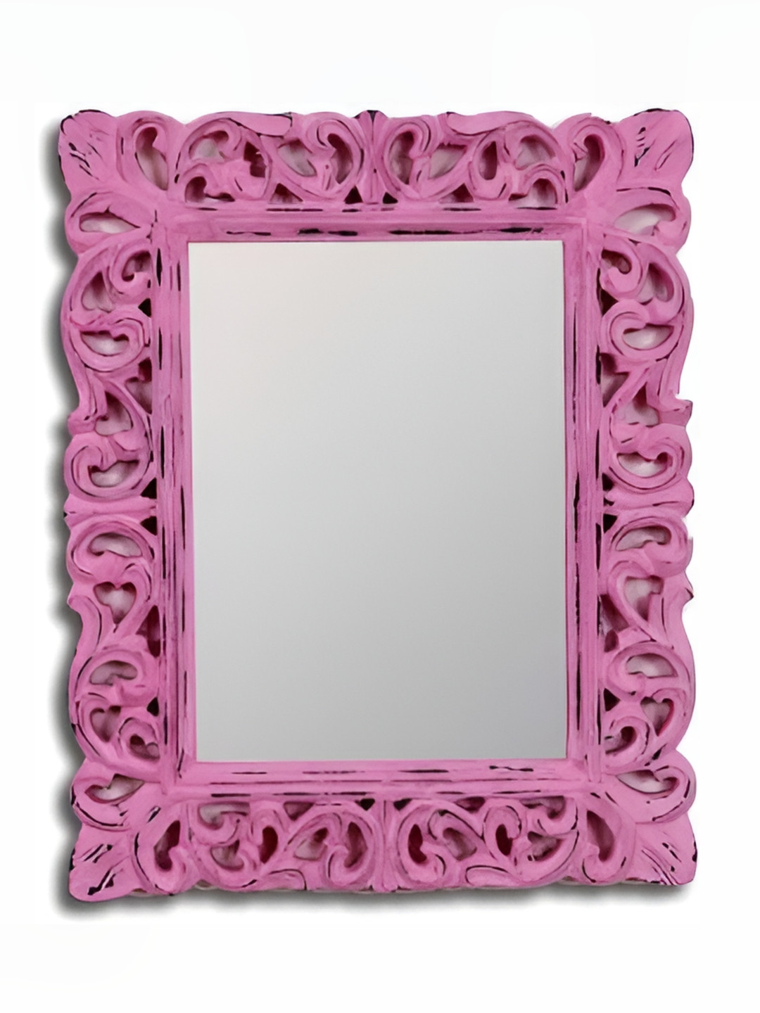 VAS collection home Pink Wooden Wall Mirror Frame