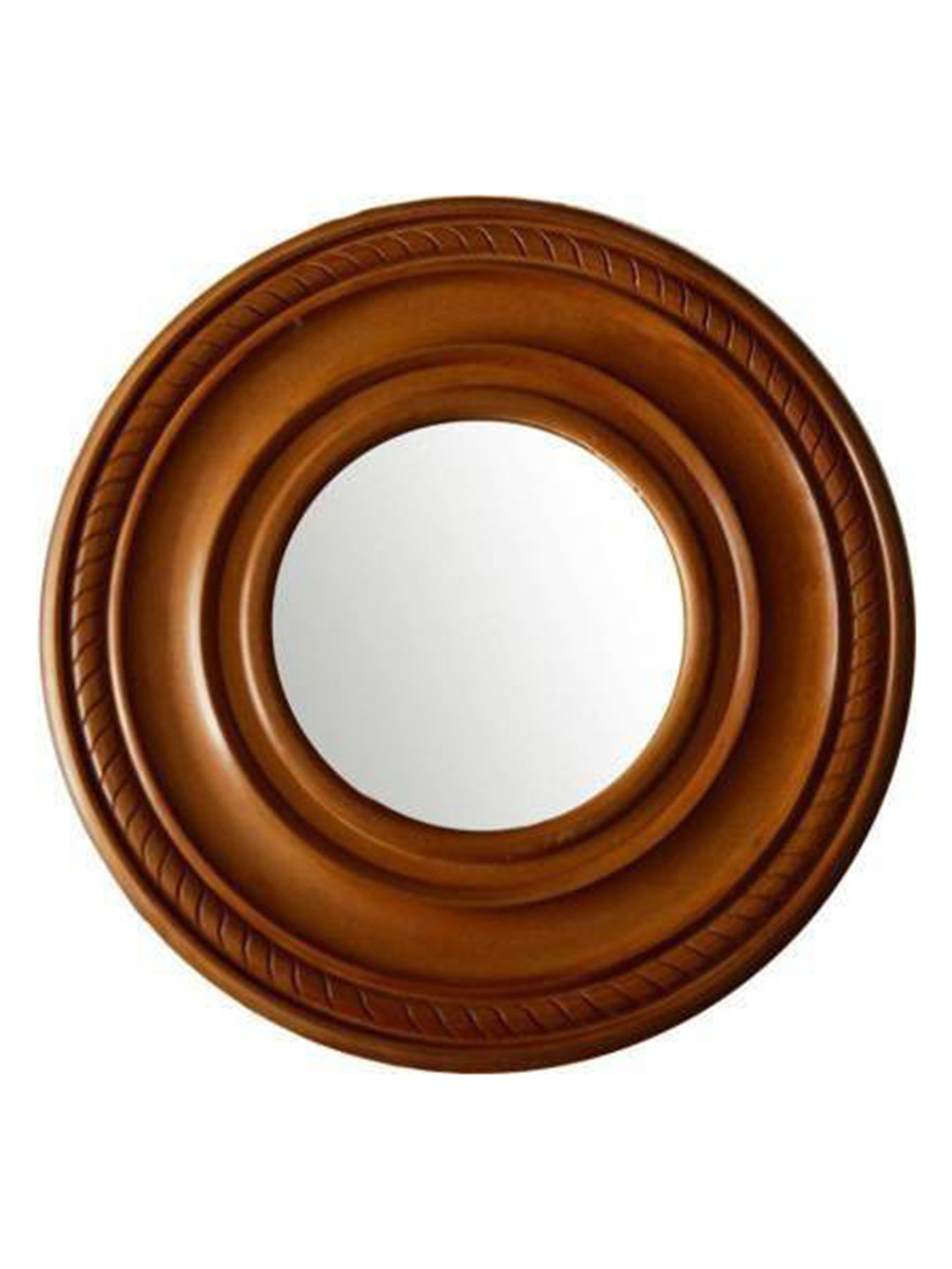 VAS collection home Brown Wooden Round Wall Mirror