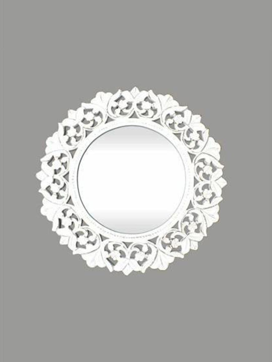 VAS collection home White Textured Round Mirror
