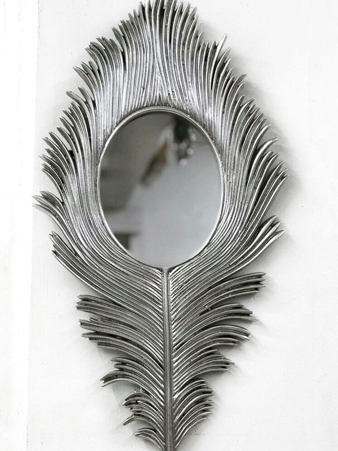 VAS collection home Ethnic Motifs Grey Textured  Wooden Wall Mirrors