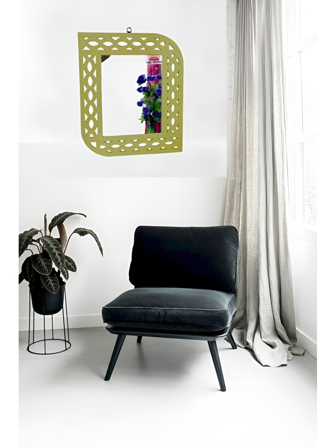 VAS collection home Green Square Shape Wall Decor Mirror