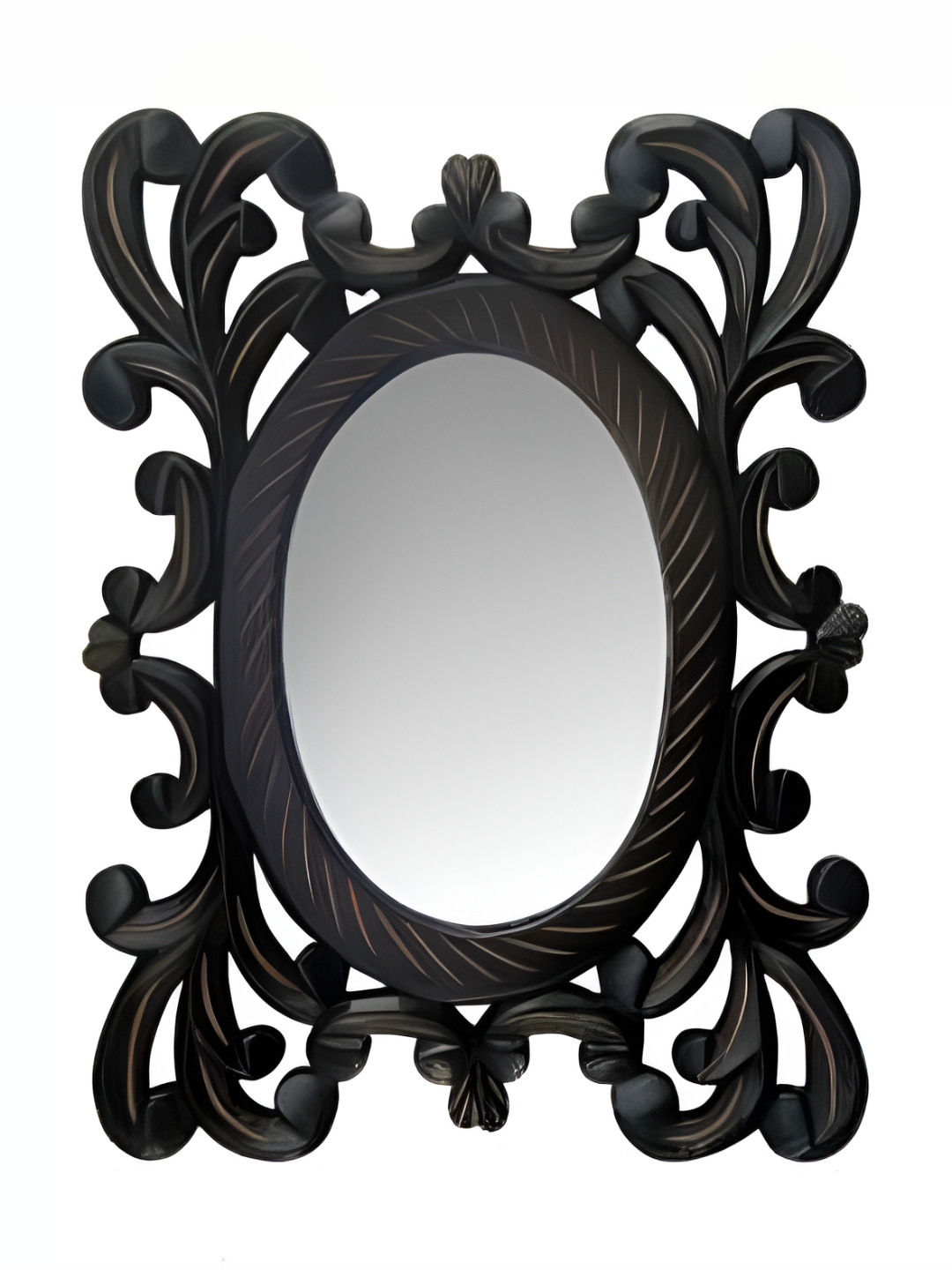 VAS collection home Textured Wooden Frame Wall Mirror