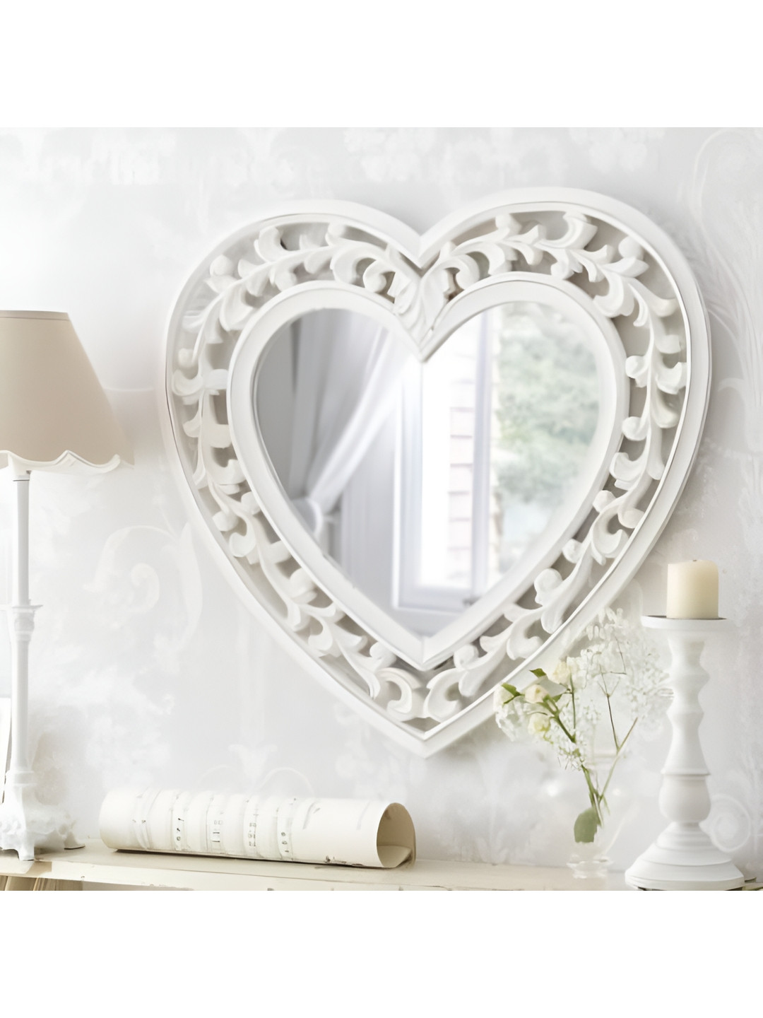 VAS collection home White Wooden Mirror Frame