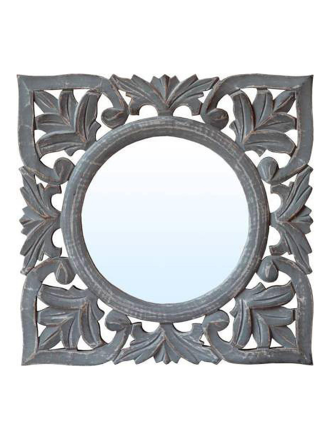 VAS collection home Ethnic Motifs Textured Round Shape Wall Mirror