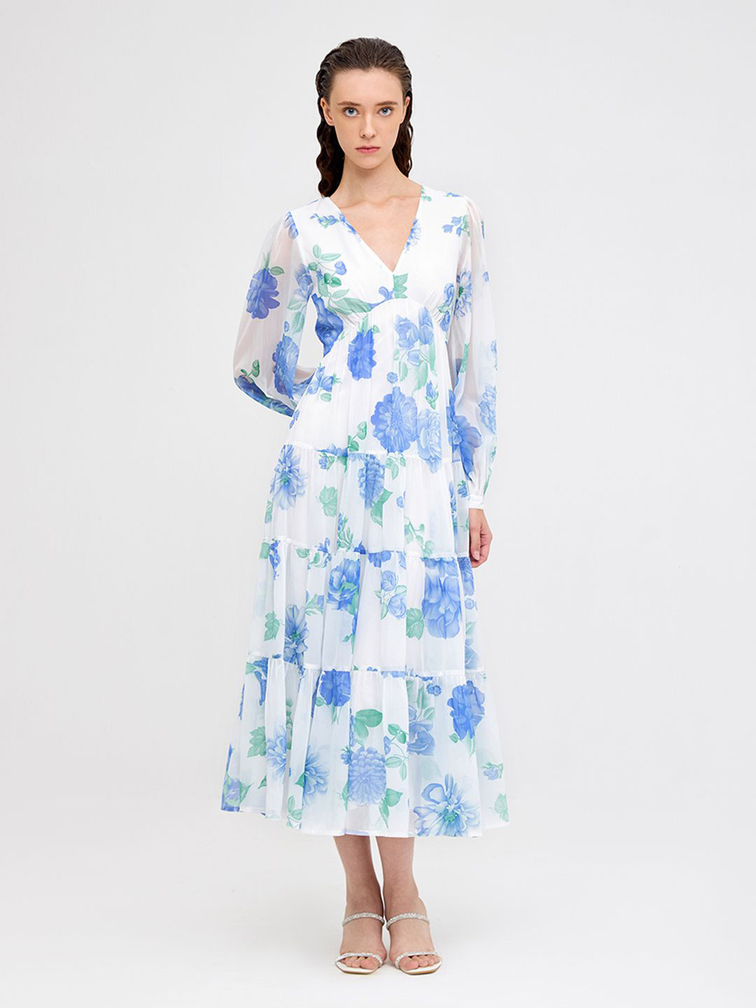 COVER STORY Women Floral Print A-Line Midi Dress