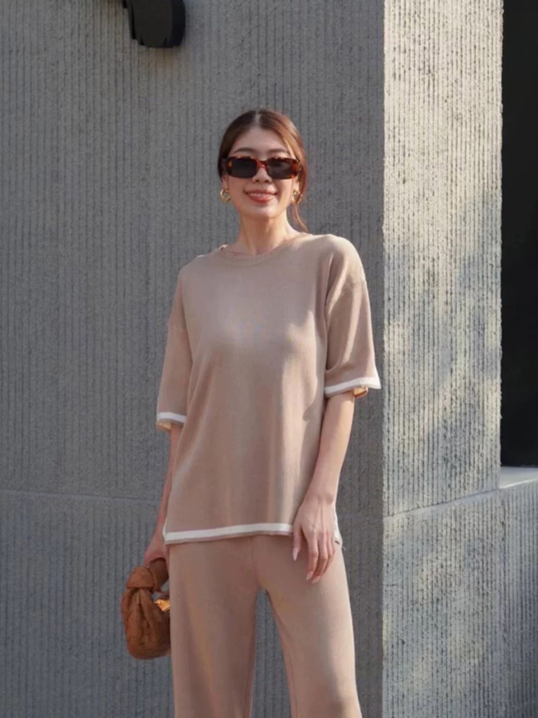 Miss Mosa By Akanksha  Round Neck Top & Flared Trouser Co-Ords