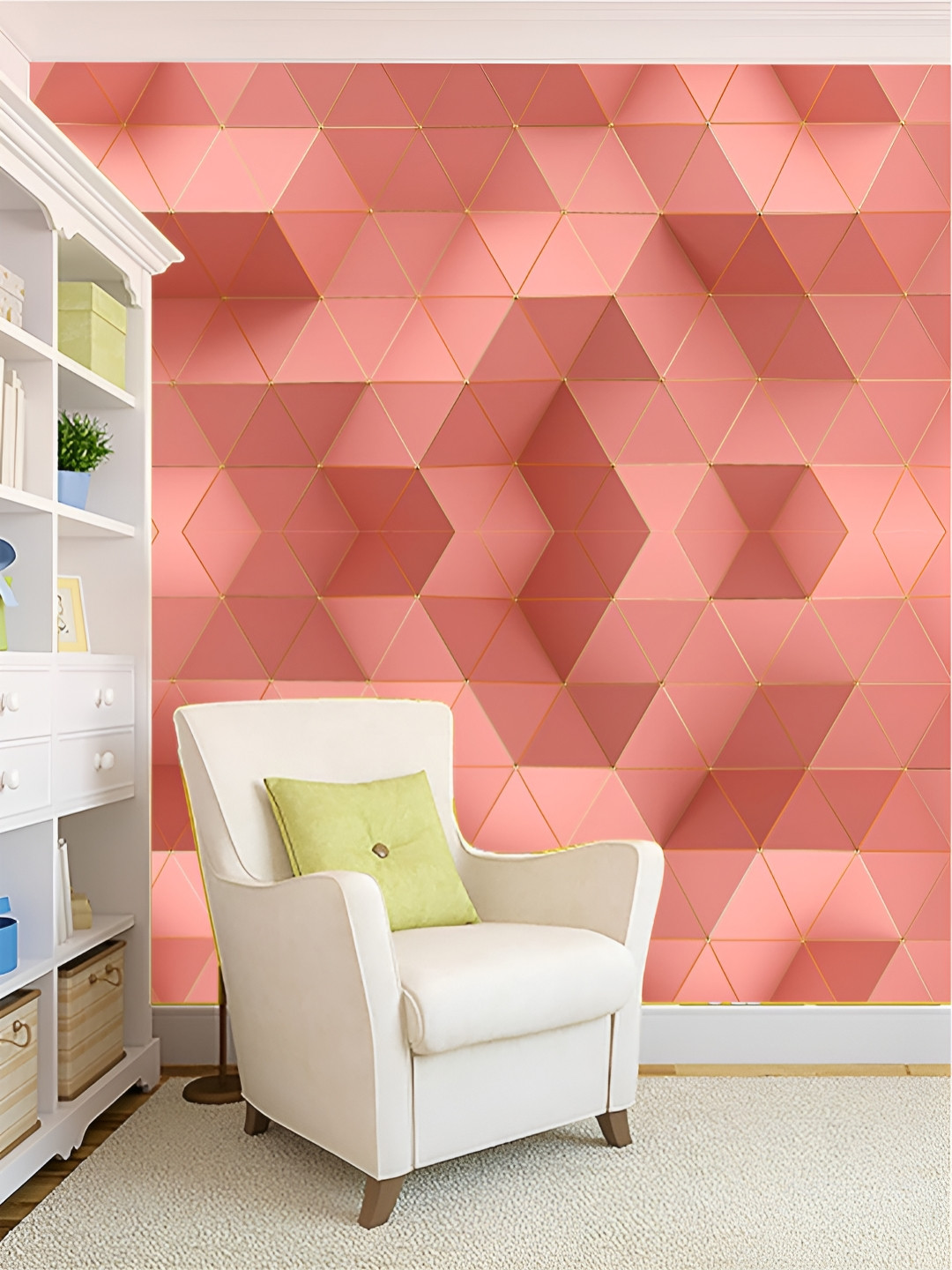 Aura wallpaper Brown & Beige 3D Wall Panels Wall Sticker