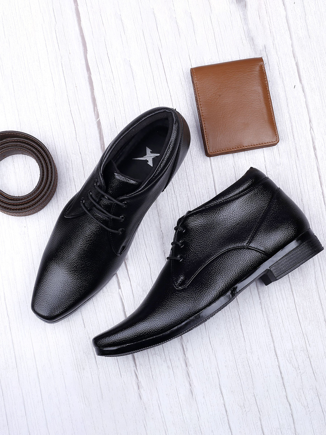 KRAASA Men Solid Derby Lace Up Shoes