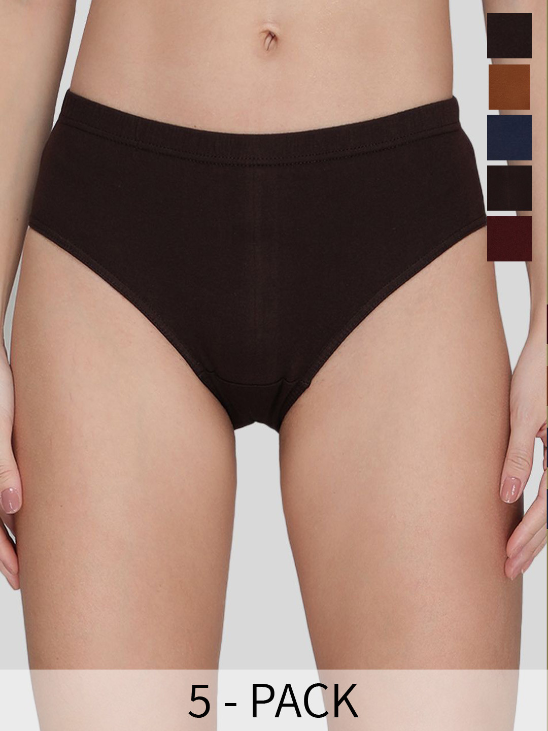 AMUL COMFY Pack Of 5 Printed Pure Cotton Basic Briefs AC-PRI-PL-PAN-IE-MULTI-1-75-5P