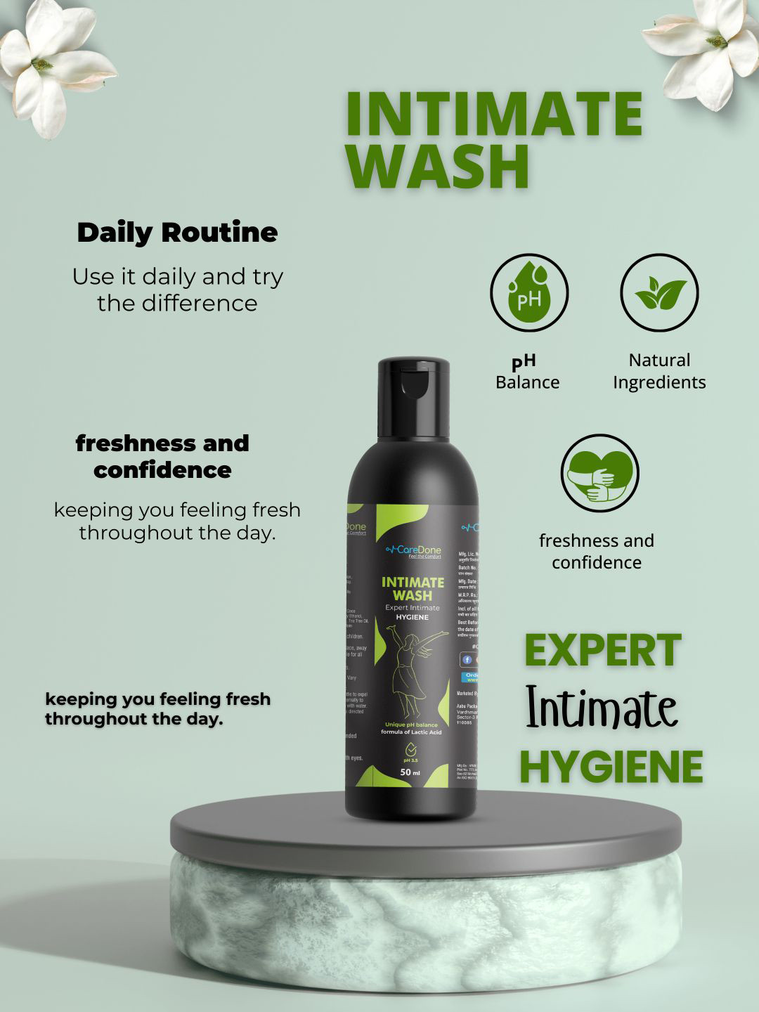 CareDone Natural Intimate Wash Tea Tree Oil - 50 ml