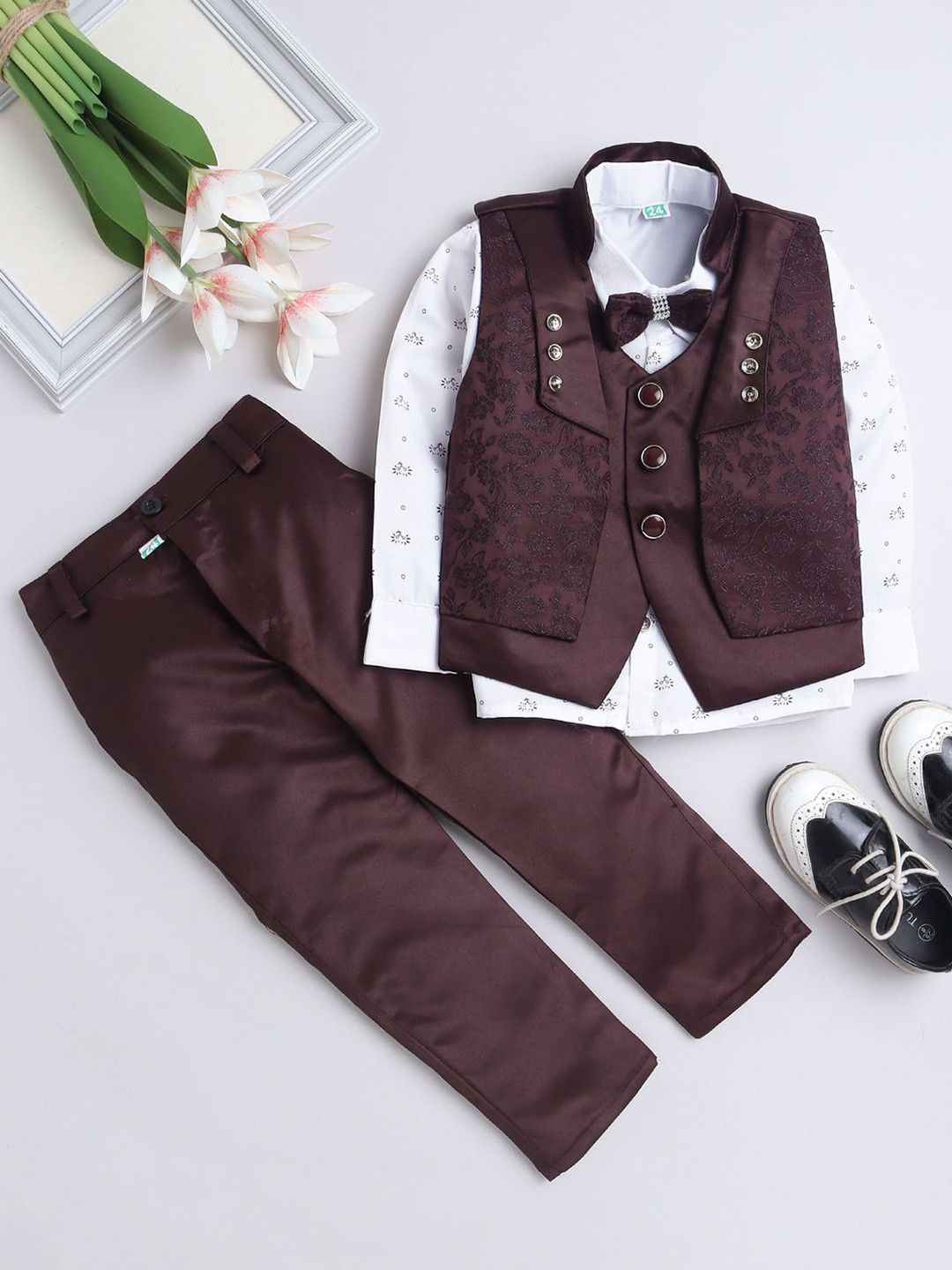 BAESD Boys Self Design 3-Piece Suit