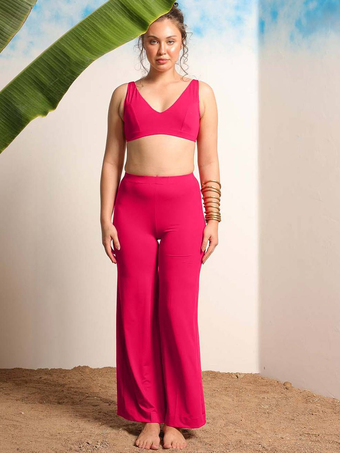 Aoba Women Top & Trouser Beachwear Set