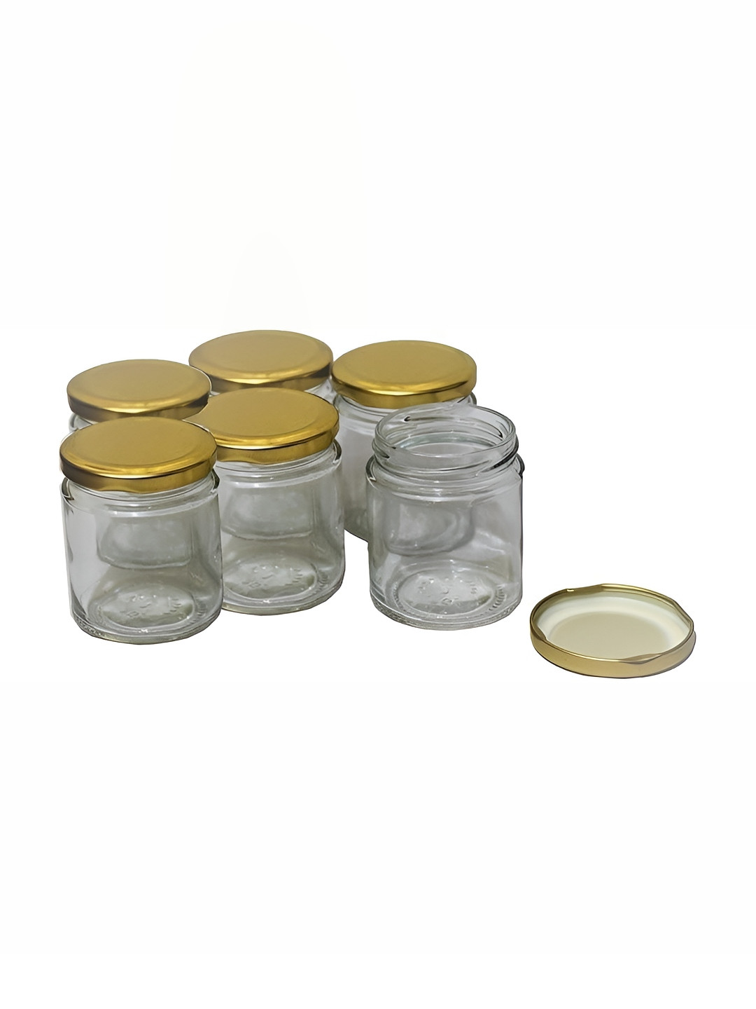 Puffsmart Transparent Glass Easy To Clean 6 Piece Screw Top Fridge Container-200ml