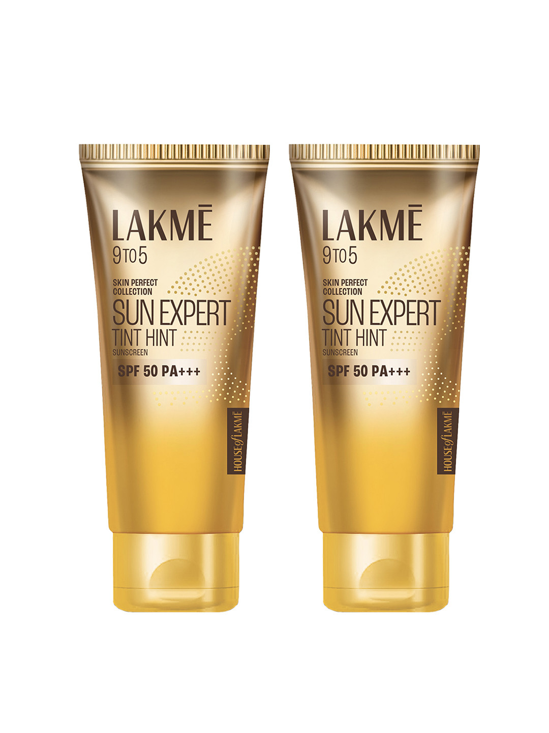 Lakme 9to5 Set of 2 Sun Expert Tint Hint Sunscreen SPF50 PA+++ - 50 ml Each