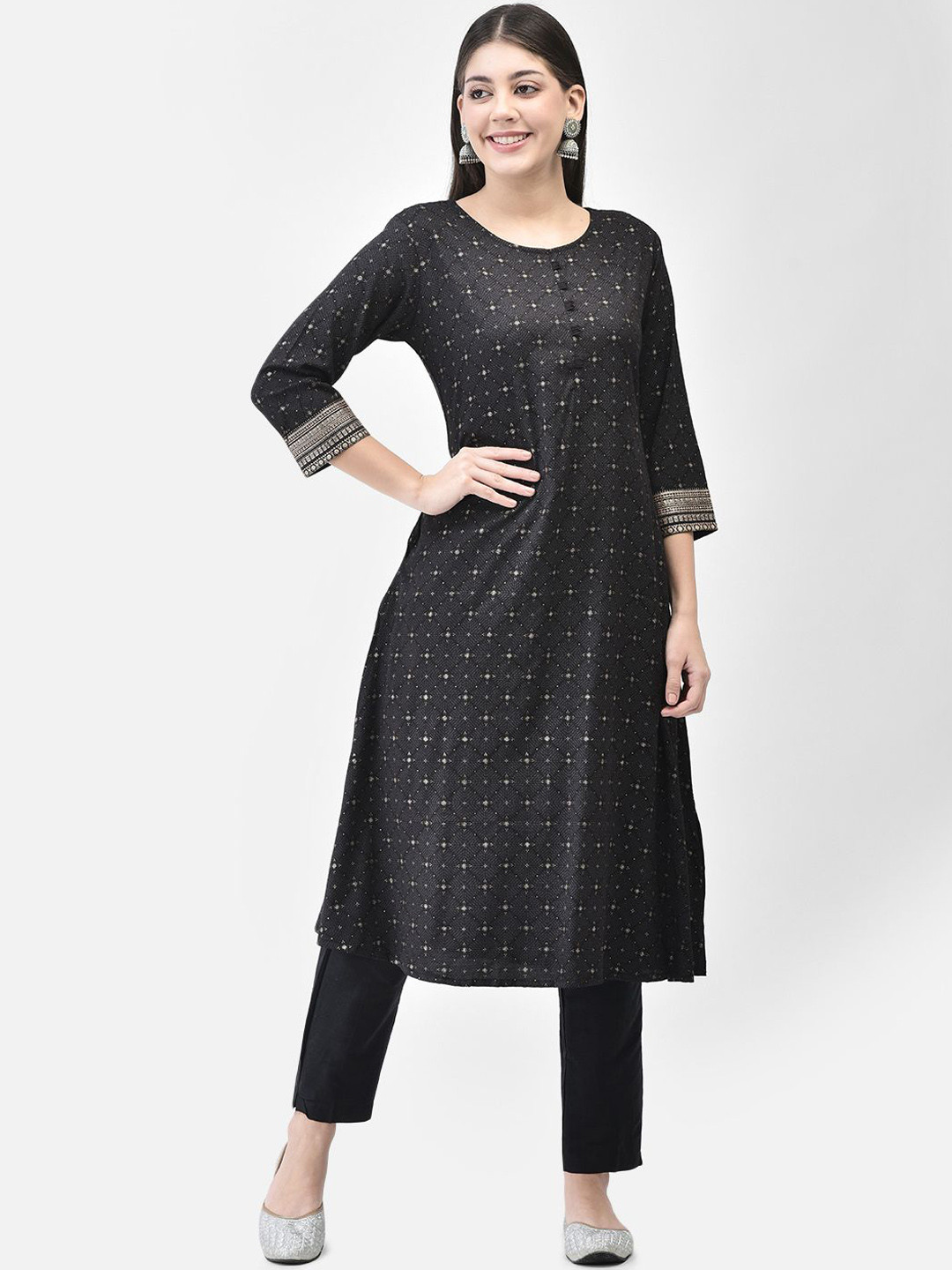 Span Women A-line Calf Length Kurta