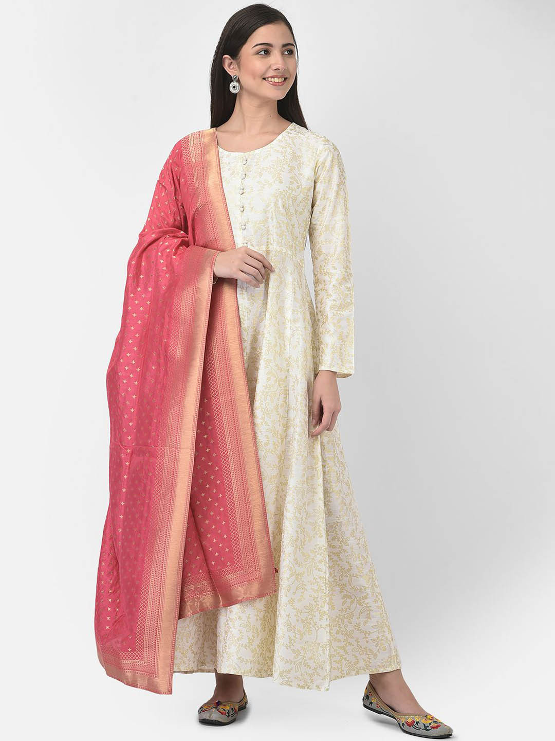 Span Women A-line Anarkali Kurta