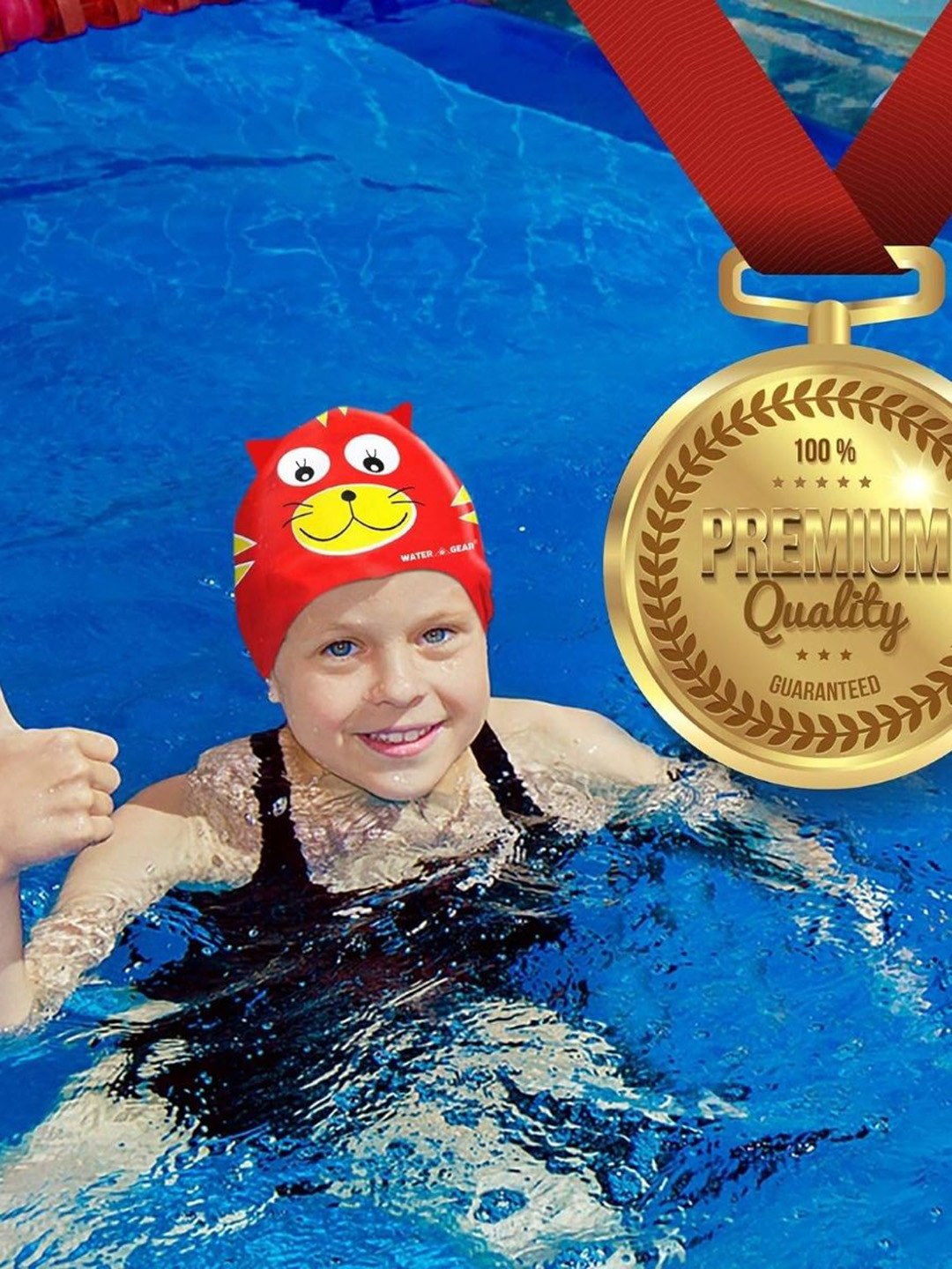 EL REGALO Kids Printed Swimming Caps