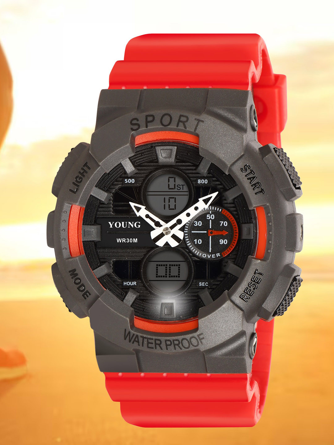 YOUNG MISSION Unisex Kids Dial & Textured Straps Digital Watch