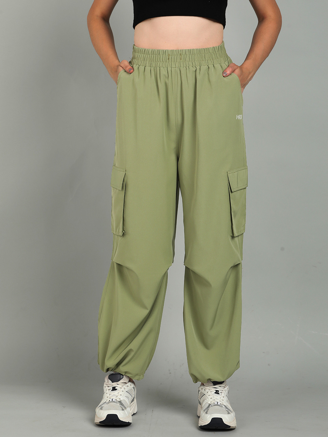 HRX by Hrithik Roshan Women Baggy Parachute Cargo Track Pants