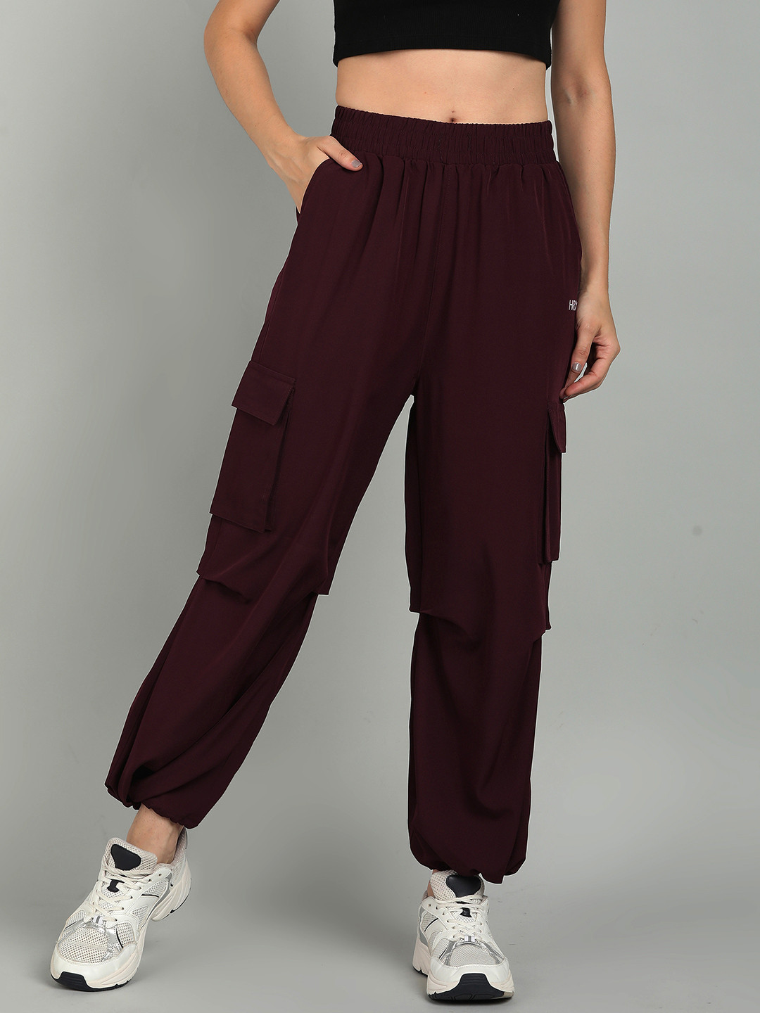 HRX by Hrithik Roshan Women Baggy Parachute Cargo Track Pants
