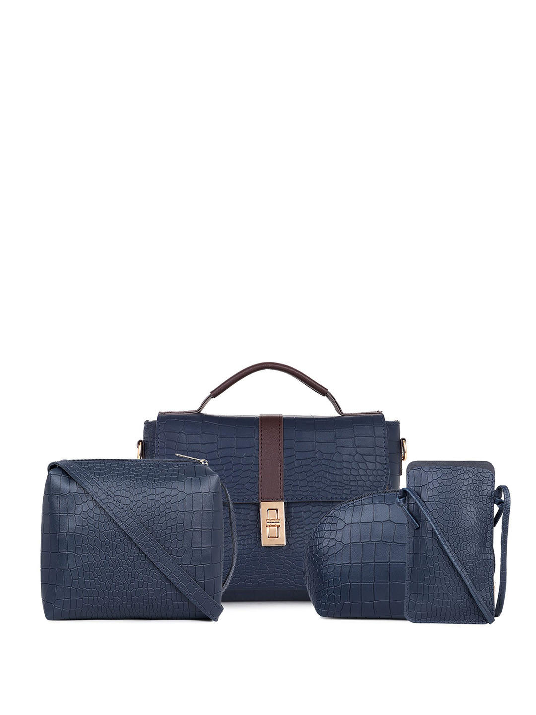 LEGAL BRIBE Animal Textured PU Bowling Handheld Bag Combo of 4